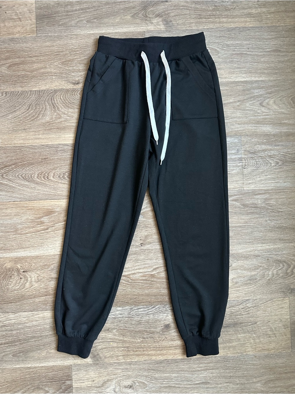 Jogger Sweatpants High Waist Drawstring Lounge Track Pant Black Size Small